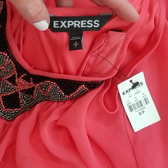 Express BNWT Spaghetti Strap Babydoll Swing Dress - Picture 7 of 8